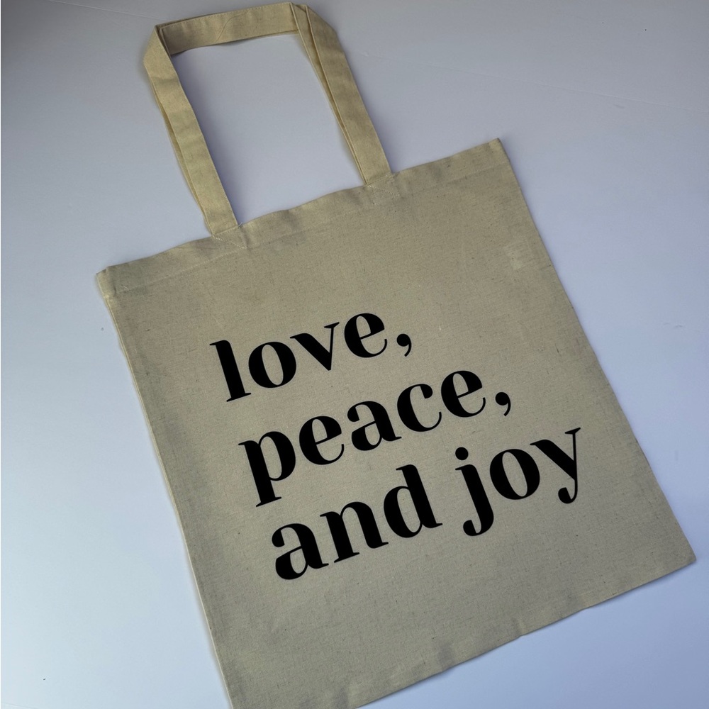 Personalized Canvas Tote Bag with Inspirational Text